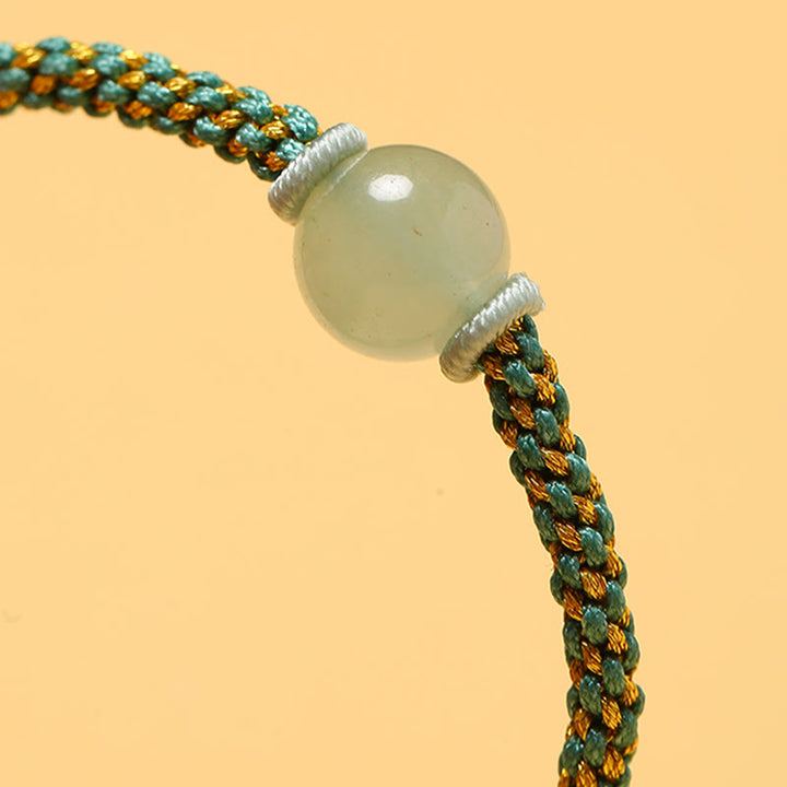 Buddha Stones Ręcznie robione Czerwony Agat Ametyst Złoty Kwarc Rutilowany Różowy Kryształ Koralik Spokojna Bransoletka Pleciona