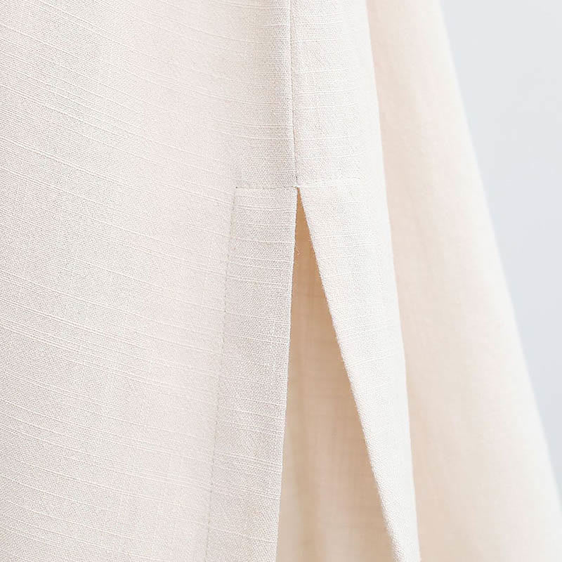 Buddha Stones 2 szt. Koszulka męska z długim rękawem i dekoltem w serek Top Spodnie Medytacja Zen Tai Chi Bawełna Lniany Zestaw Ubrań - image 20