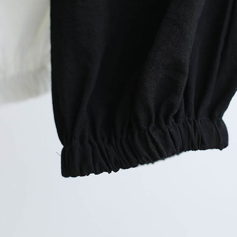 Buddha Stones 2 szt. Koszulka męska z długim rękawem i dekoltem w serek Top Spodnie Medytacja Zen Tai Chi Bawełna Lniany Zestaw Ubrań - image 30