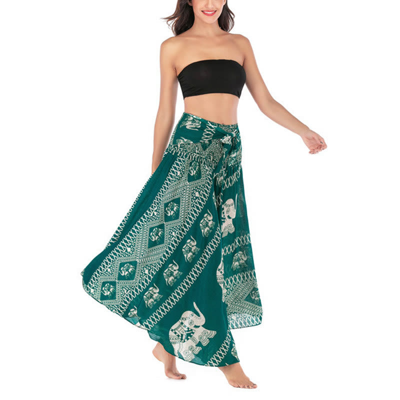 Buddha Stones Dwa Stylowe Noszenie Czeska Letnia Linia Słonia Spódnica z Koronki Sukienka