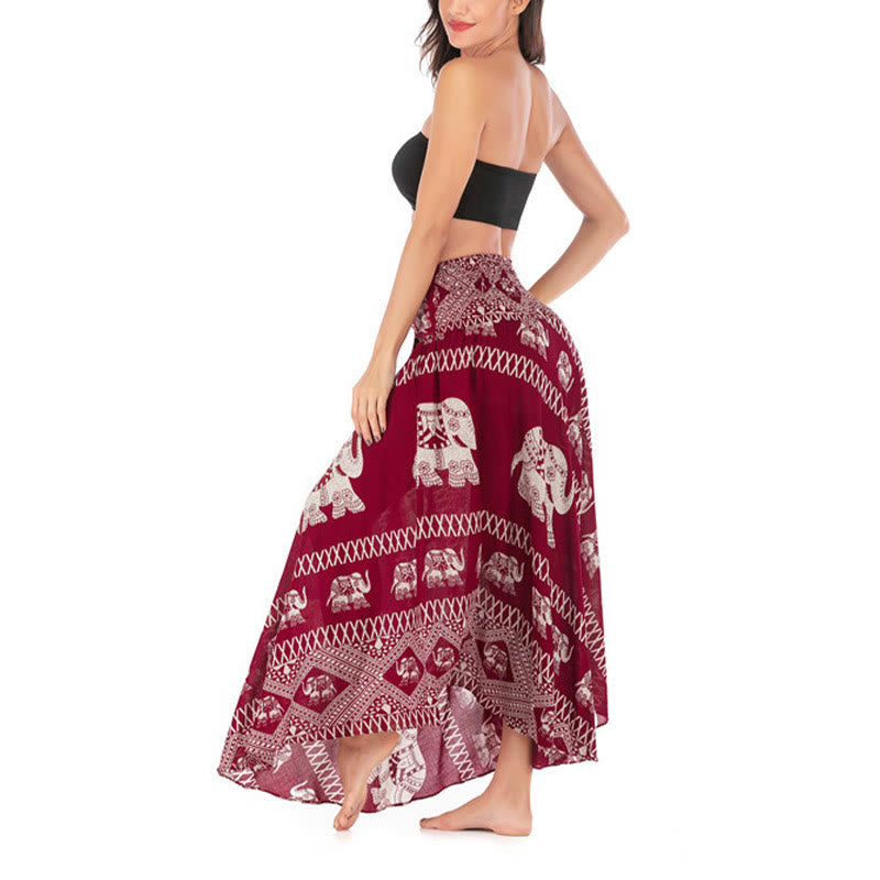 Buddha Stones Dwa Stylowe Noszenie Czeska Letnia Linia Słonia Spódnica z Koronki Sukienka