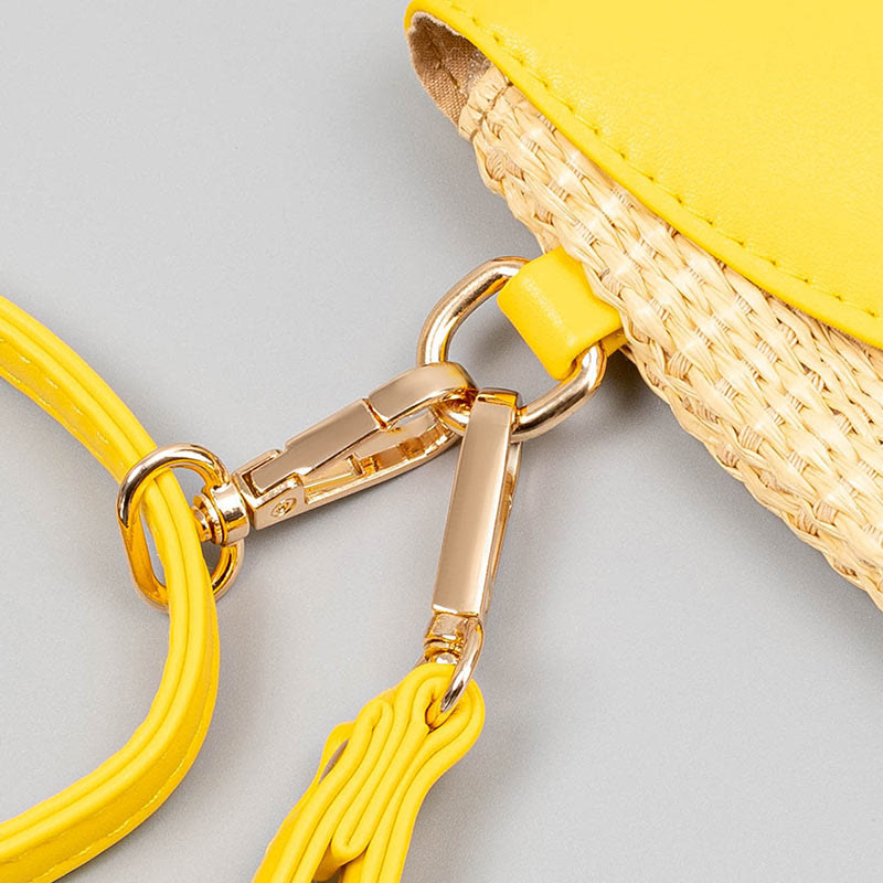 Buddha Stones Hamsa Słonia Kwiat Słomy Tkana Torba Crossbody Torba Na Ramię Torebka