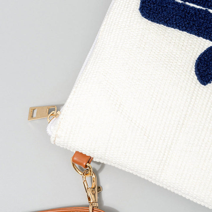 Buddha Stones Złe Oko Liść Hamsa Płócienna Torba Crossbody Torba na Ramię Torebka