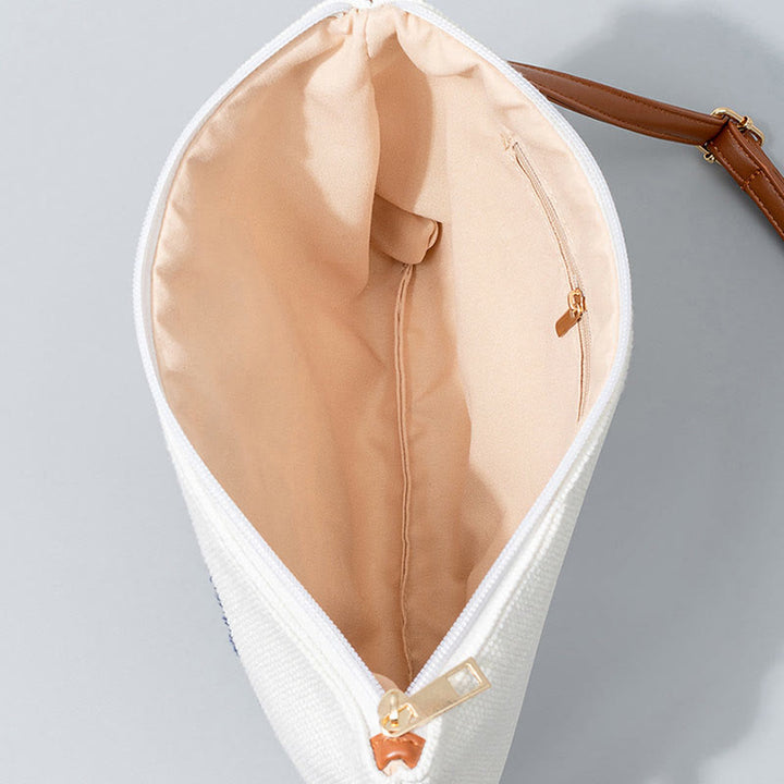 Buddha Stones Złe Oko Liść Hamsa Płócienna Torba Crossbody Torba na Ramię Torebka