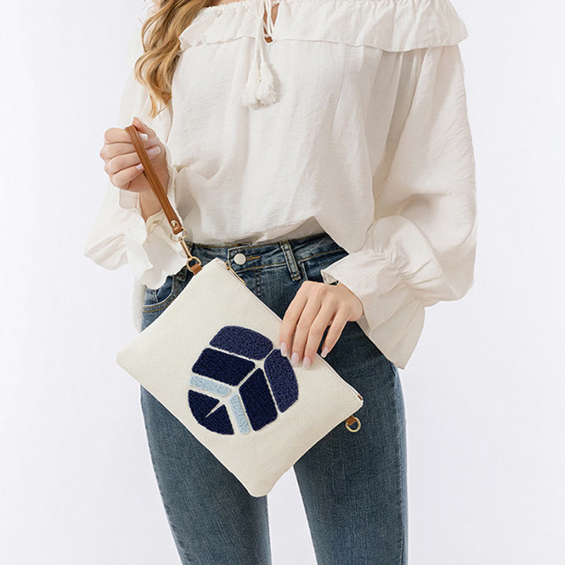 Buddha Stones Złe Oko Liść Hamsa Płócienna Torba Crossbody Torba na Ramię Torebka