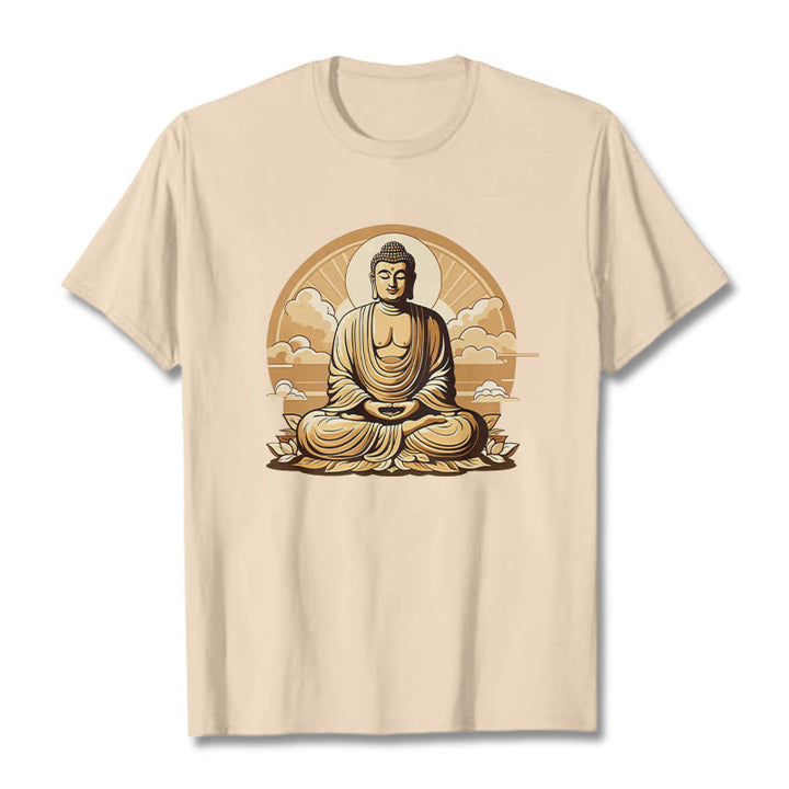 Buddha Stones Słońce Pomyślne Chmury Budda Koszulka T-shirt - For - 2XL - image 1