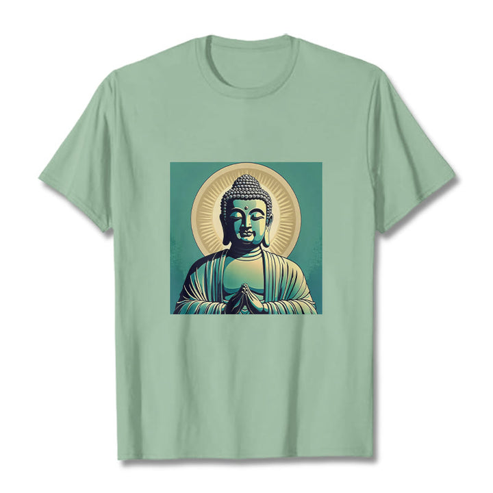 Koszulka z Buddha Stones Aura Zielony Budda - PaleGreen - 2XL - image 1