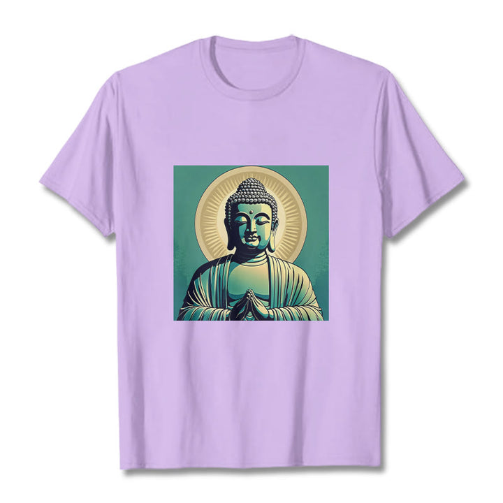 Koszulka z Buddha Stones Aura Zielony Budda - Śliwka - 2XL - image 16