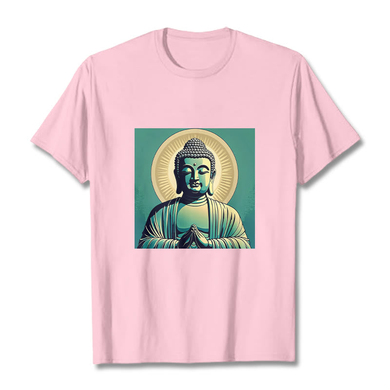 Koszulka z Buddha Stones Aura Zielony Budda - Jasnoróżowy - 2XL - image 14