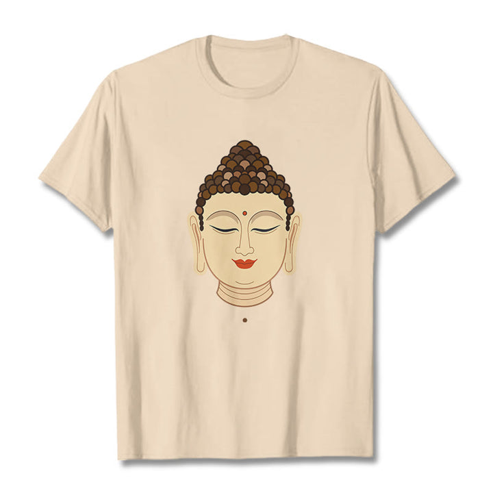 Koszulka z nadrukiem Buddha Stones Medytacja Budda - Bisque - 2XL - image 1