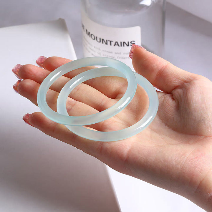 Bransoletka energetyczna Buddha Stones Blue Chalcedon Emotional Balance Bangle