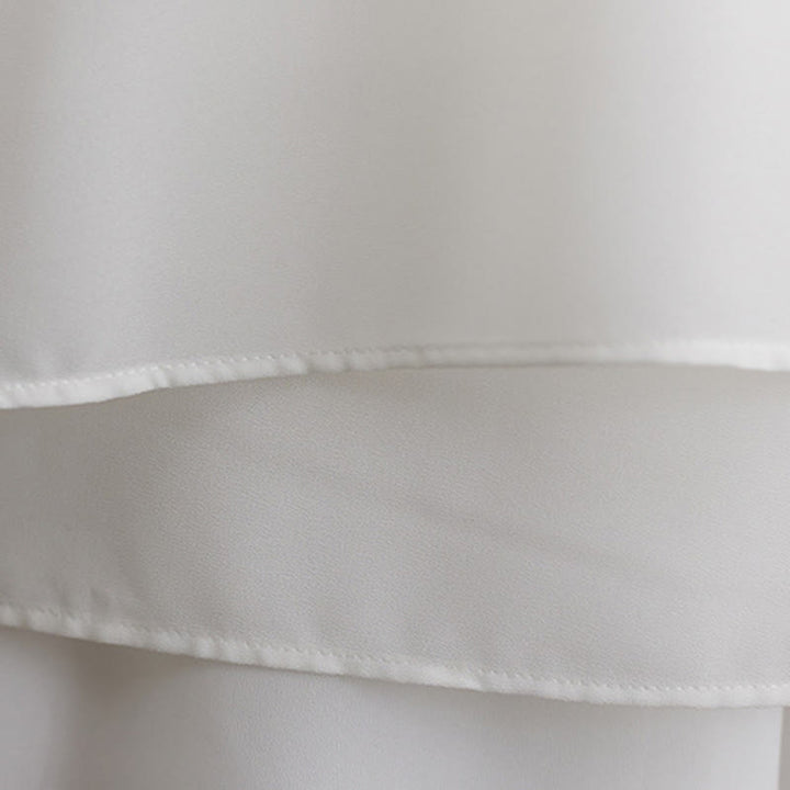 Buddha Stones 2 szt. Żaba-guzik Długi rękaw Midi Sukienka Szerokie Nogawki Spodnie Szyfon Zen Zestaw Damski