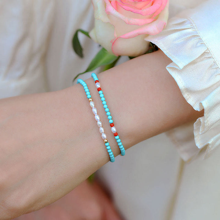 Bransoletka ochronna z małych koralików z Buddha Stones i czerwonego agatu