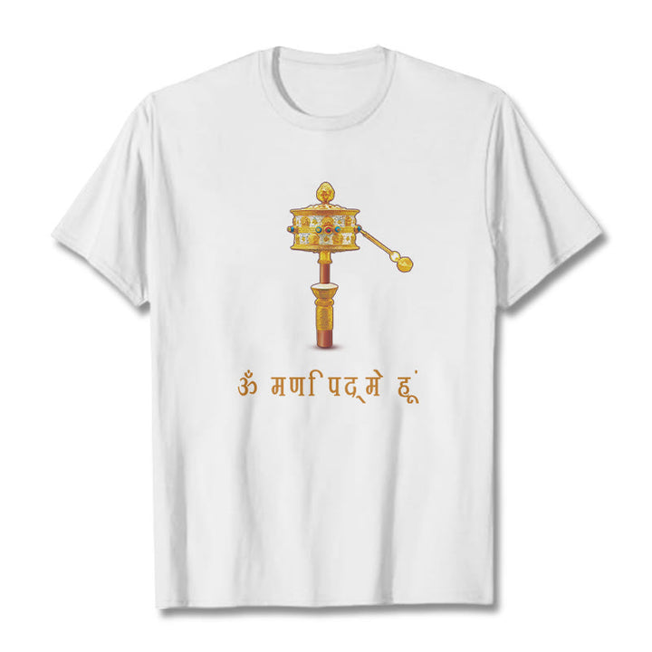 Koszulka z Buddha Stones w sanskrycie OM NAMAH SHIVAYA - Biały - 2XL - image 2