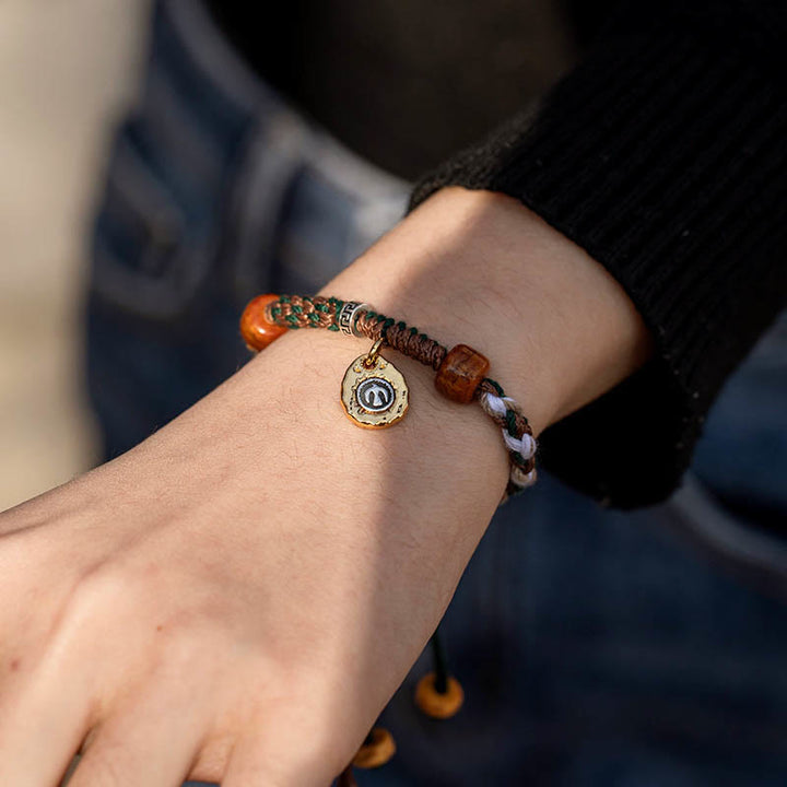 Buddha Stones z tybetańskiej kości wielbłąda i kości jaka z liną szczęścia