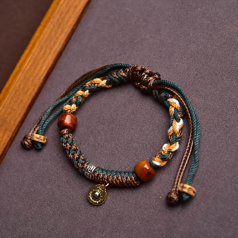 Buddha Stones z tybetańskiej kości wielbłąda i kości jaka z liną szczęścia