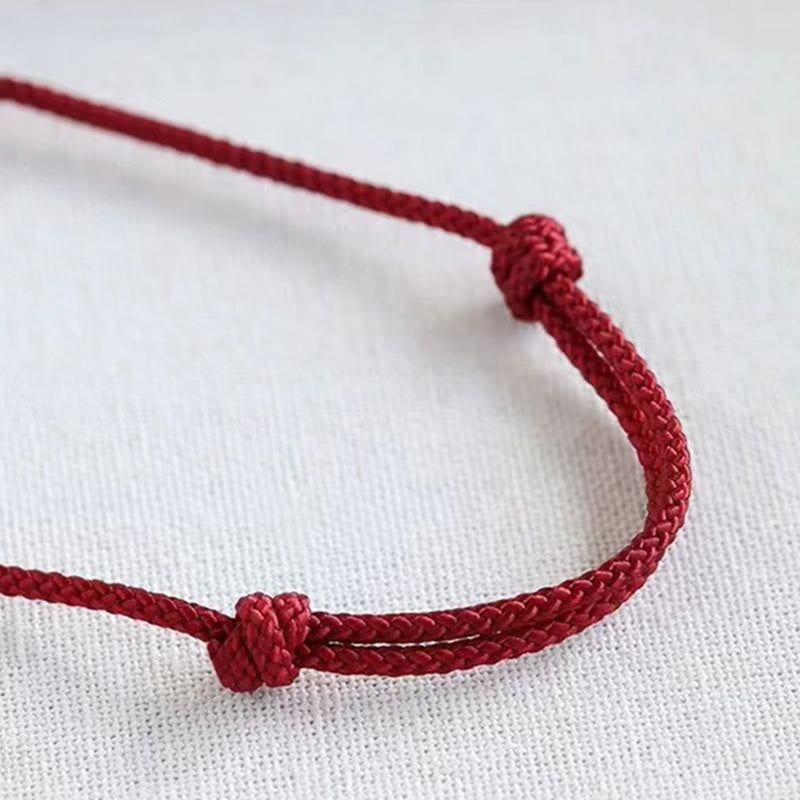 Bransoletka pleciona z Buddha Stones wykonana ręcznie ze srebra próby 925 Fu Character Safe And Well Luck - image 10