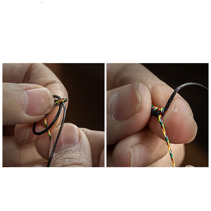 Buddha Stones Ręcznie robione 925 Srebro Sterlingowe Pokój I Radość Bezpieczna Studnia Ochrona Bransoletka Pleciona