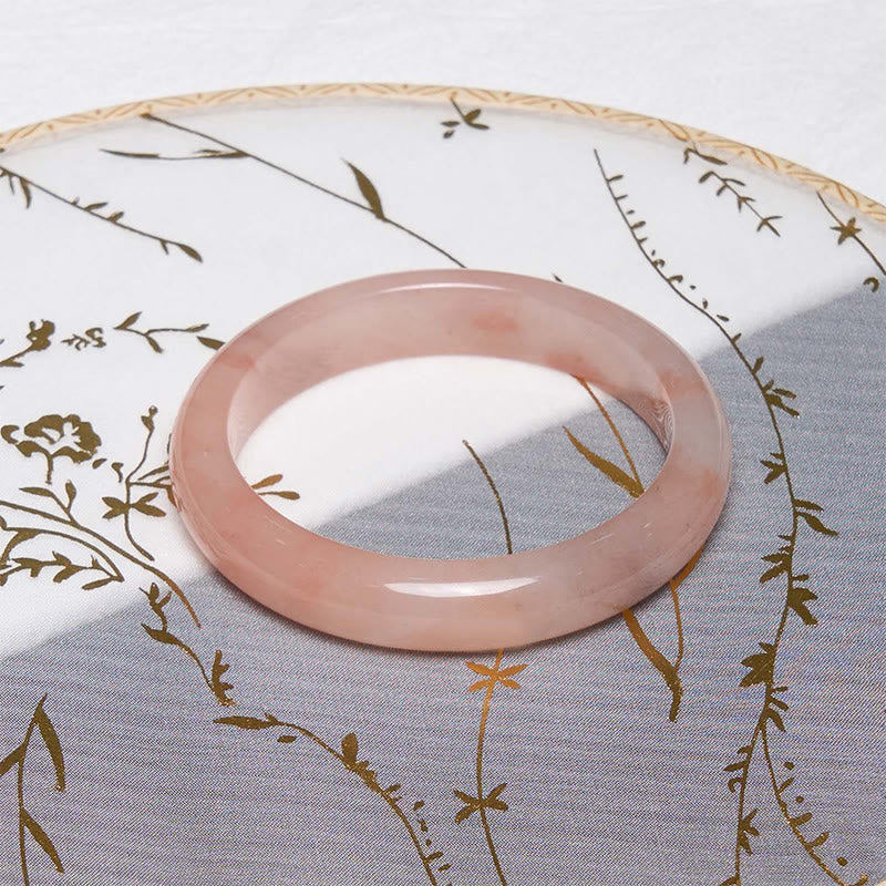 Bransoletka Buddha Stones Różowy Złoty Jedwab Jadeit Bogactwo Szczęście Bangle