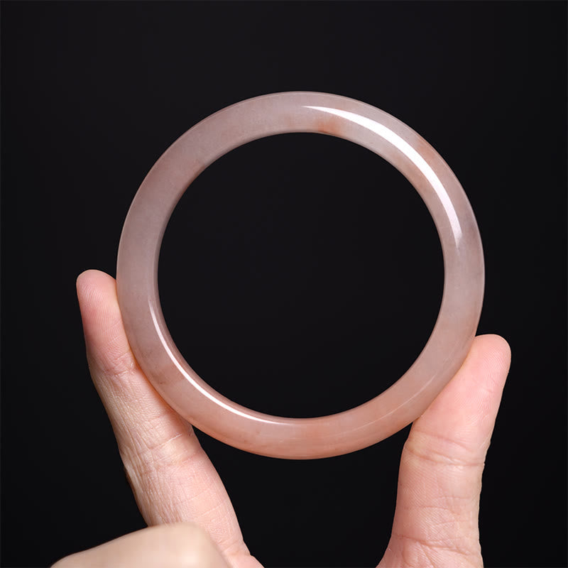 Bransoletka Buddha Stones Różowy Złoty Jedwab Jadeit Bogactwo Szczęście Bangle