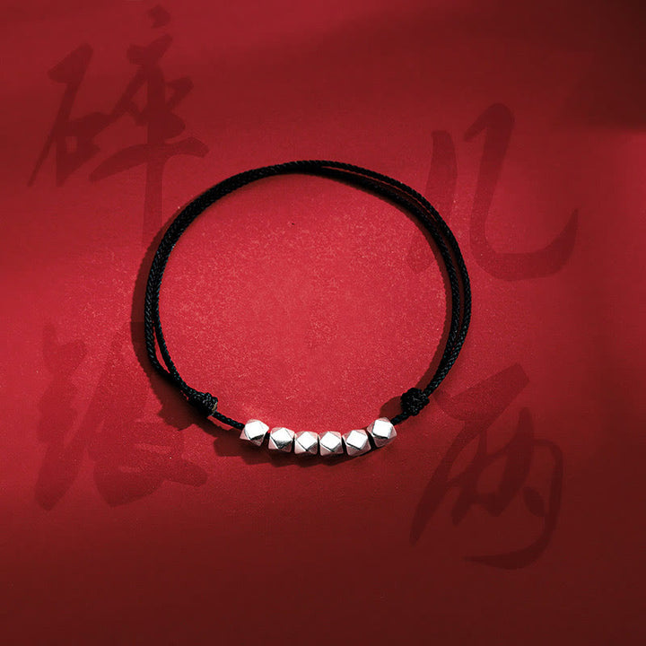 Buddha Stones 925 Srebrne Koraliki Ochrona Szczęścia Bransoletka na Kostkę - image 12