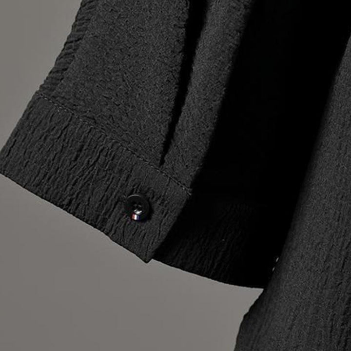 Buddha Stones Jednolity Kolor Koszula z Dekoltem w Serek Rękaw Trzy Czwarte Spodnie Codzienne Odzież Męska Zestaw - image 14