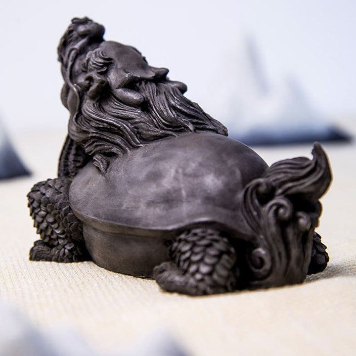 Buddha Stones Ręcznie robione Smok Żółw Żelazo Proszek Rdza Odlew Żywicy Statua Dekoracja Domu