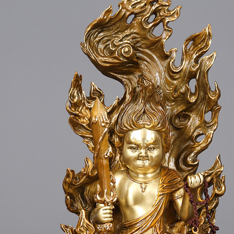 Buddha Stones Acalanatha Figurka Buddy Spokój Miedziana Statua Domowa Oferta Dekoracja