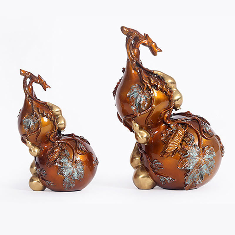 Buddha Stones Złota Tykwa Mosiądz Miedź Statua Dekoracja Biurka Domowego