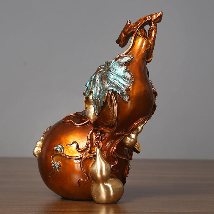 Buddha Stones Złota Tykwa Mosiądz Miedź Statua Dekoracja Biurka Domowego