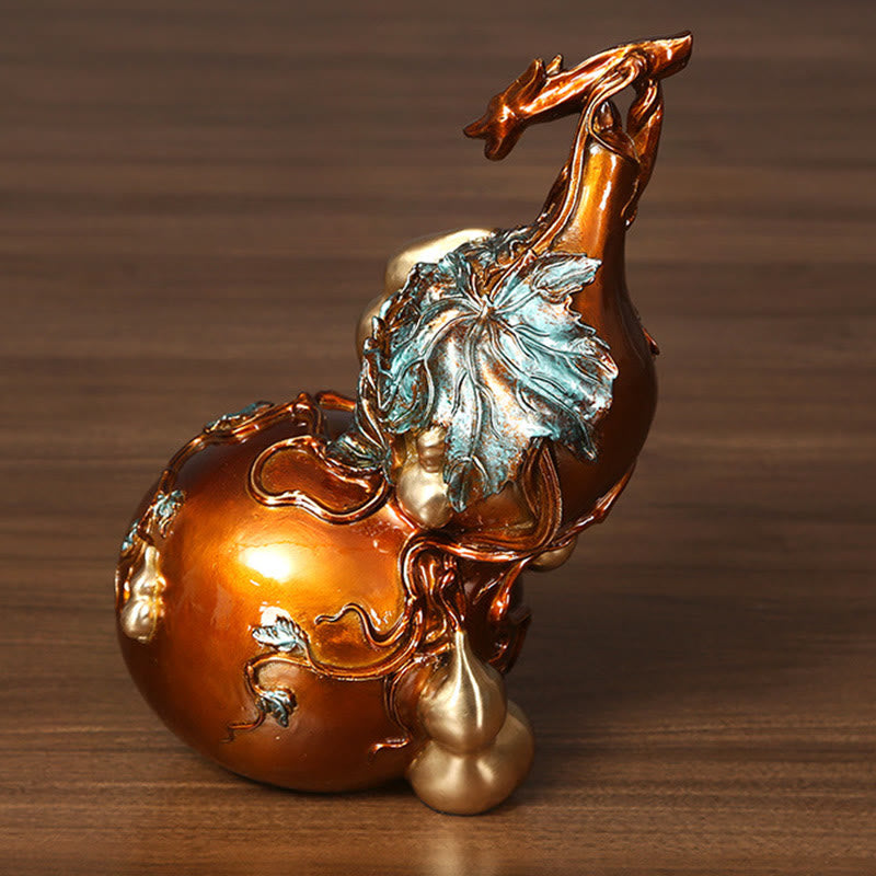 Buddha Stones Złota Tykwa Mosiądz Miedź Statua Dekoracja Biurka Domowego