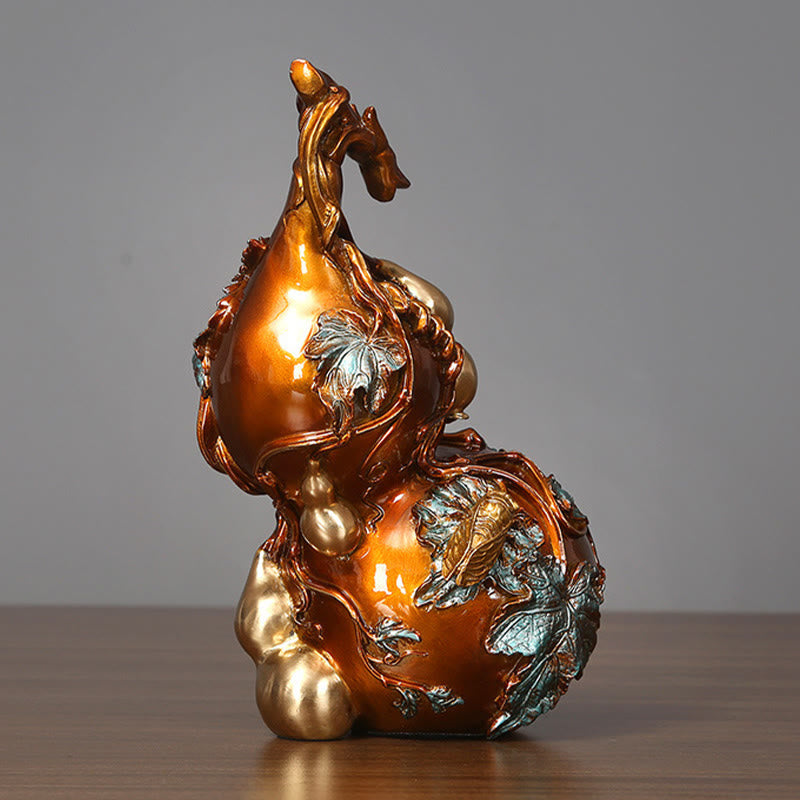 Buddha Stones Złota Tykwa Mosiądz Miedź Statua Dekoracja Biurka Domowego