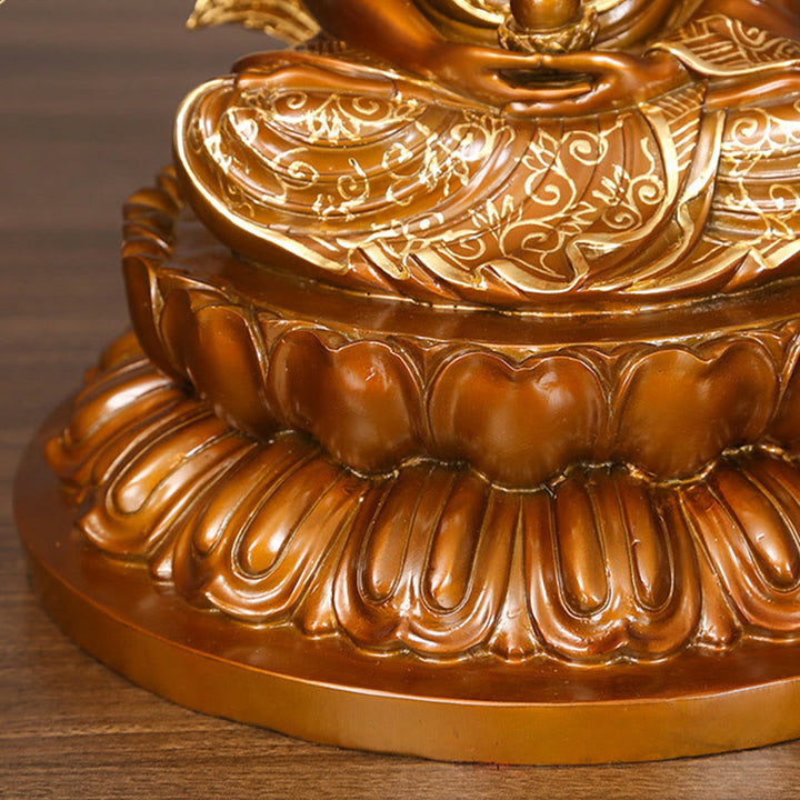 Buddha Stones Siakjamuni Amitabha Figurka Buddy Medycyny Spokój Miedziana Statua Domowa Ofiara Dekoracja