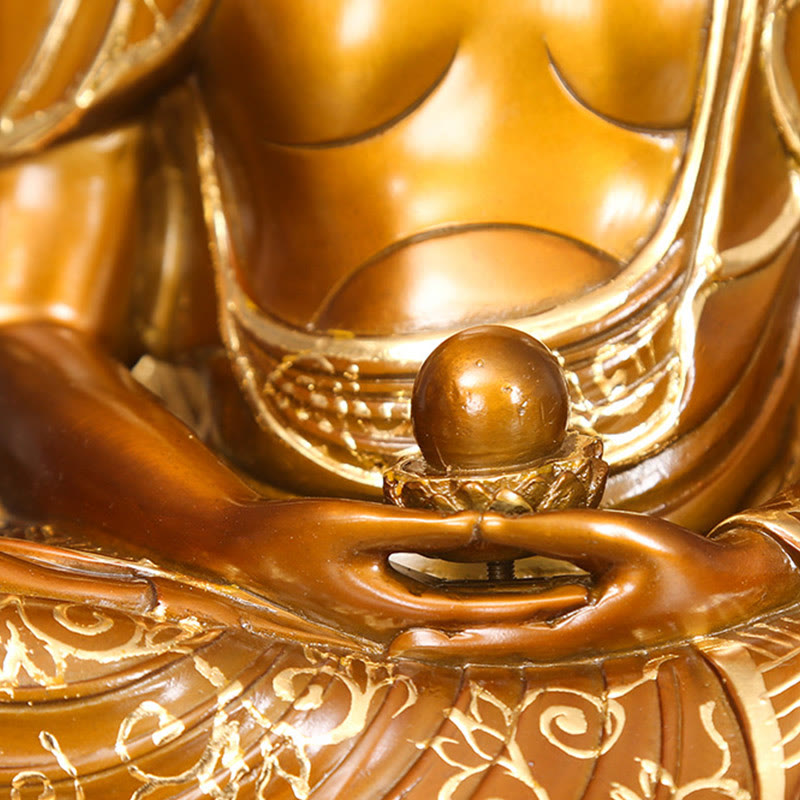 Buddha Stones Siakjamuni Amitabha Figurka Buddy Medycyny Spokój Miedziana Statua Domowa Ofiara Dekoracja