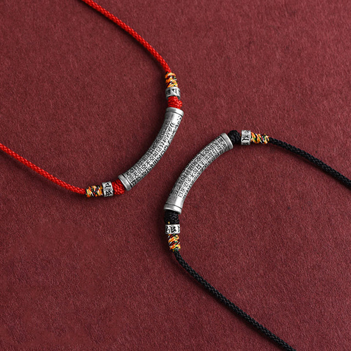 Buddha Stones 999 Srebro Sterling Sześć Prawdziwych Słów Sutra Serca Naszyjnik Wisiorek - image 17