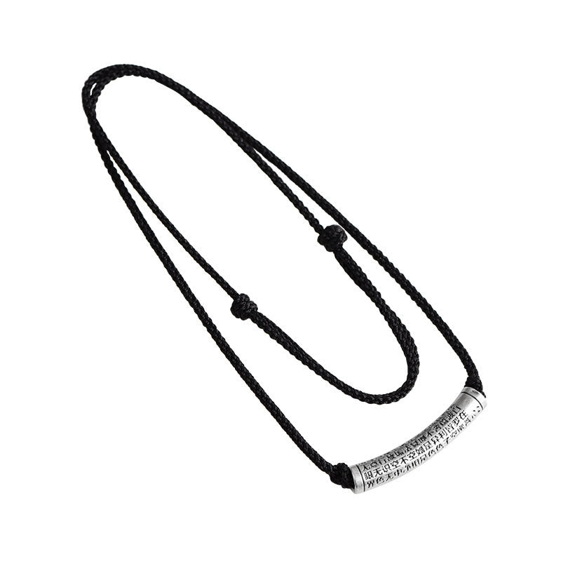 Buddha Stones 999 Srebro Sterling Sześć Prawdziwych Słów Sutra Serca Naszyjnik Wisiorek - image 25