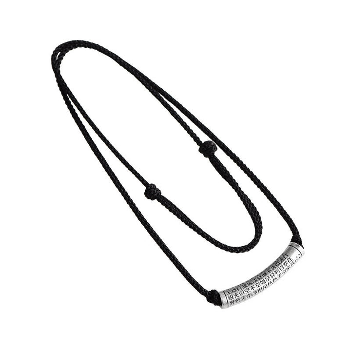 Buddha Stones 999 Srebro Sterling Sześć Prawdziwych Słów Sutra Serca Naszyjnik Wisiorek - image 25