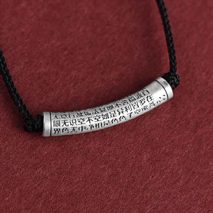 Buddha Stones 999 Srebro Sterling Sześć Prawdziwych Słów Sutra Serca Naszyjnik Wisiorek - image 23