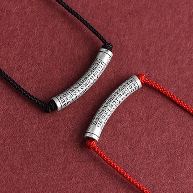 Buddha Stones 999 Srebro Sterling Sześć Prawdziwych Słów Sutra Serca Naszyjnik Wisiorek - image 28