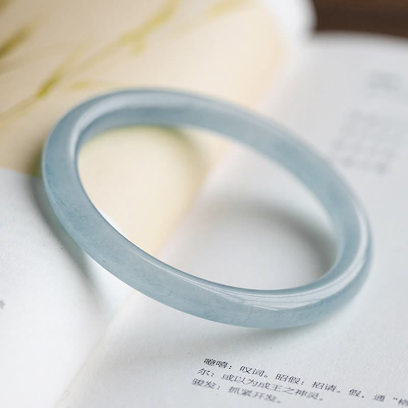 Bransoletka Buddha Stones Natural Aquamarine Serenity Bangle