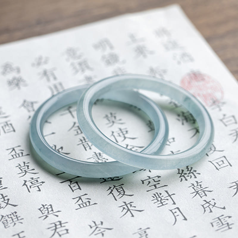 Bransoletka Buddha Stones Natural Aquamarine Serenity Bangle