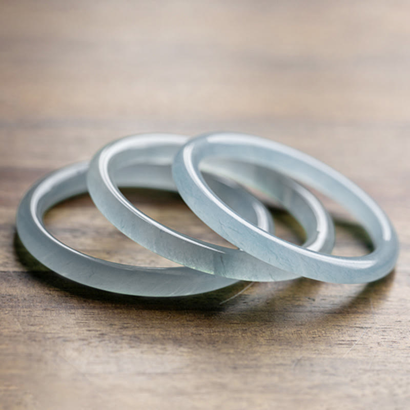 Bransoletka Buddha Stones Natural Aquamarine Serenity Bangle