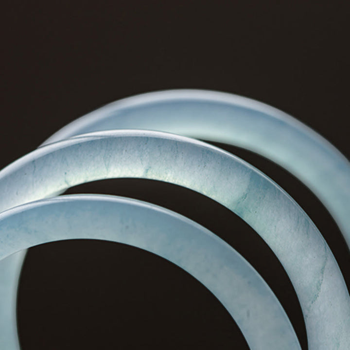 Bransoletka Buddha Stones Natural Aquamarine Serenity Bangle