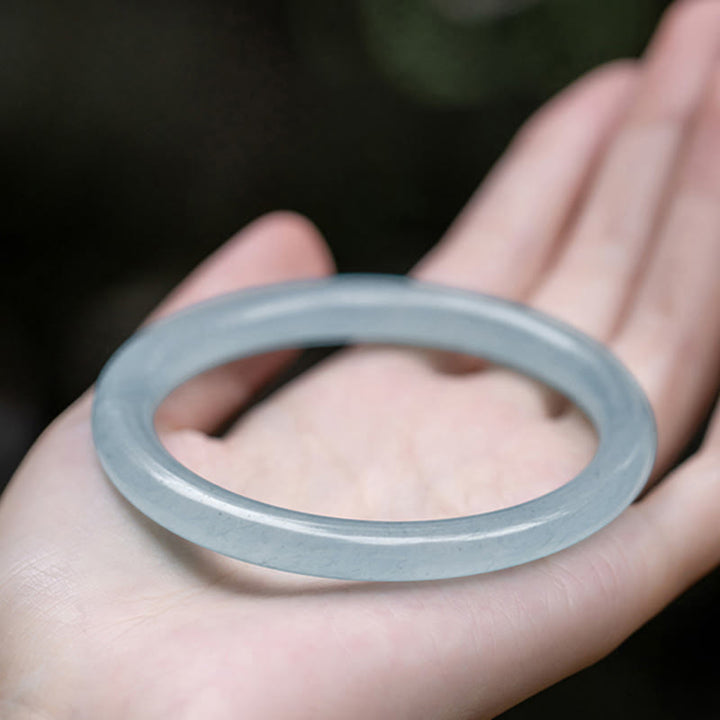 Bransoletka Buddha Stones Natural Aquamarine Serenity Bangle