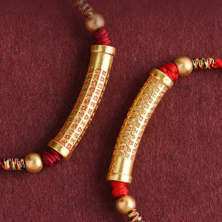 Buddha Stones ręcznie wykonane ze stopu Sutra Serca Ochrona Siła Bransoletka na kostkę