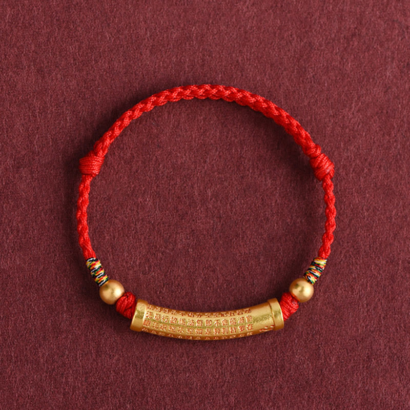 Buddha Stones ręcznie wykonane ze stopu Sutra Serca Ochrona Siła Bransoletka na kostkę