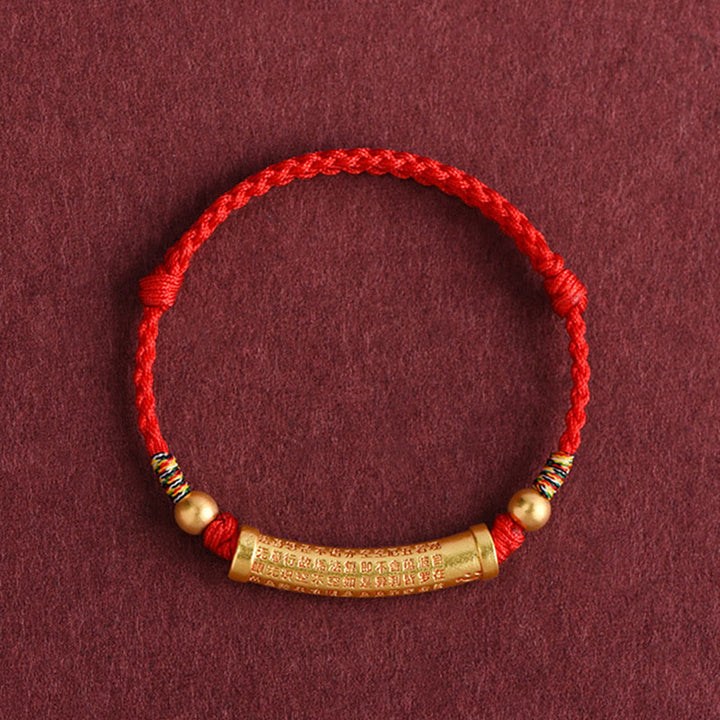 Buddha Stones ręcznie wykonane ze stopu Sutra Serca Ochrona Siła Bransoletka na kostkę