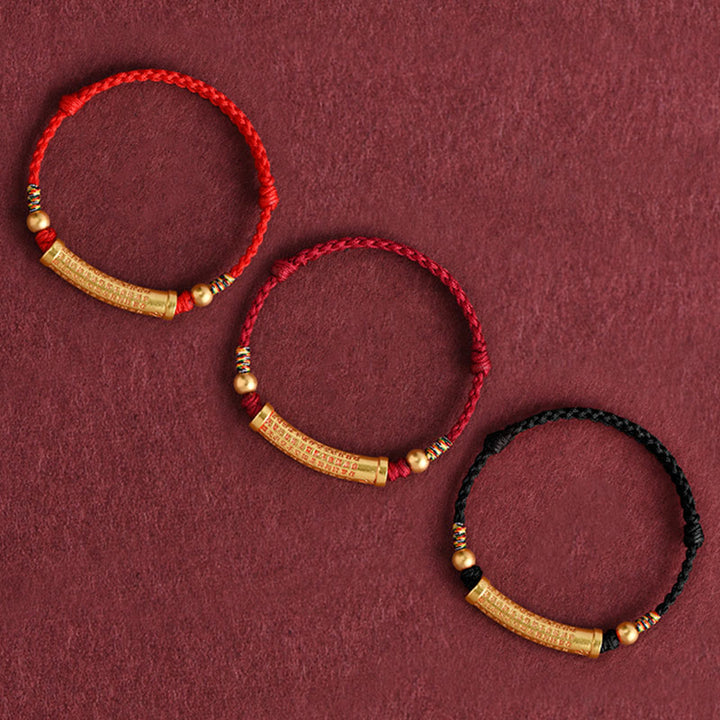 Buddha Stones ręcznie wykonane ze stopu Sutra Serca Ochrona Siła Bransoletka na kostkę