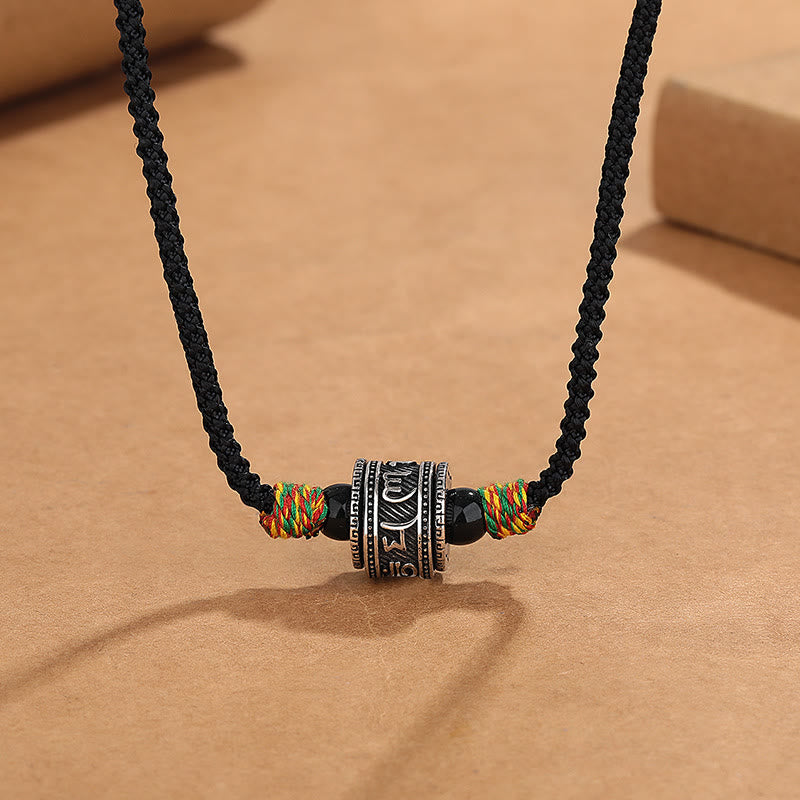 Buddha Stones Tybet Om Mani Padme Hum Swastyka PiXiu Miedziany Naszyjnik Mądrości Lina Wisiorek - Om Mani Padme Hum - image 1