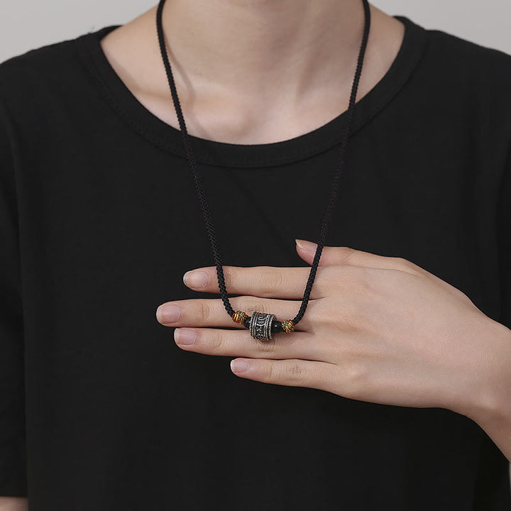 Buddha Stones Tybet Om Mani Padme Hum Swastyka PiXiu Miedziany Naszyjnik Mądrości Lina Wisiorek - image 4